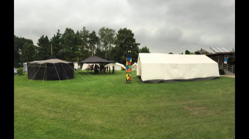 SommerZeltLager 2016 aufbau der Zelte, DieWaschbaerenbande