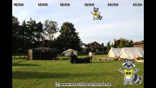 Aufbau der Zelte für das Sommerlzeltlager 2014, DieWaschbaerenbande